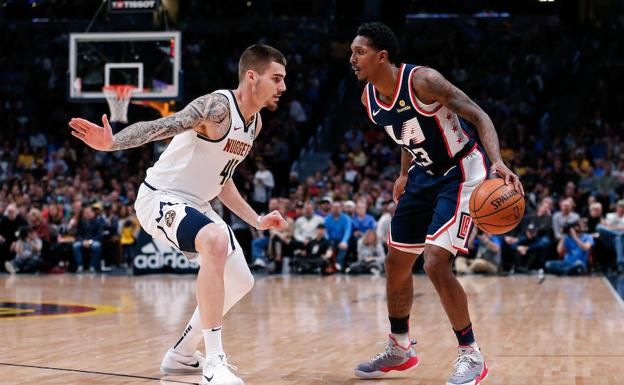 Juancho Hernangómez, durante el partido ante los Clippers. 