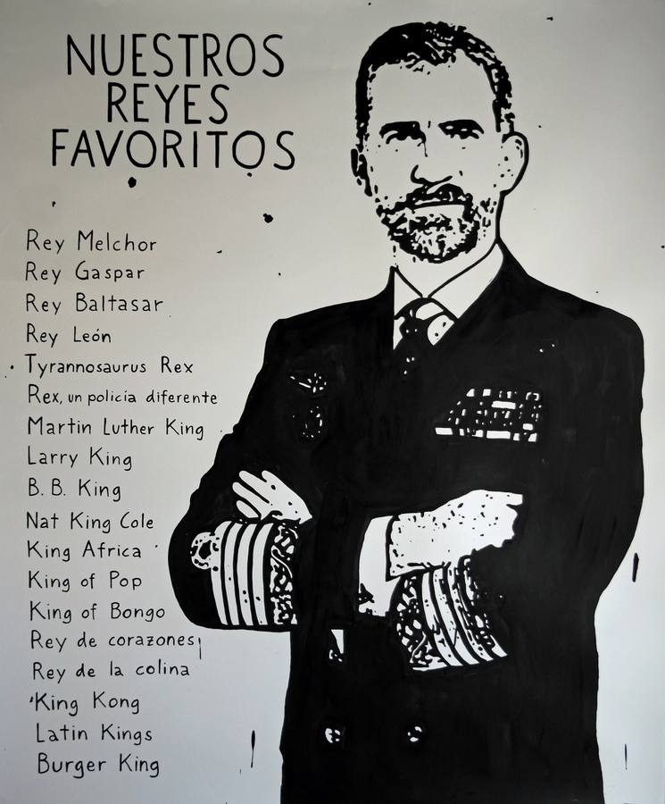 Otra obra de la Feria Arco dedicada a la figura del Rey Felipe VI.