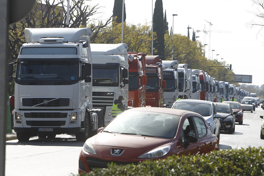 Fotos: Un centenar de camiones recorre el centro de Valencia