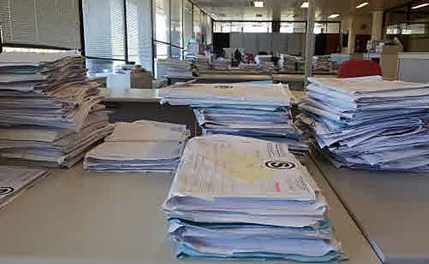 El departamento de gestión de impuestos sobre Sucesiones, en una de las oficinas.