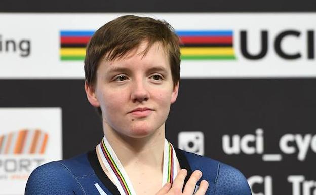 La ciclista Kelly Catlin.