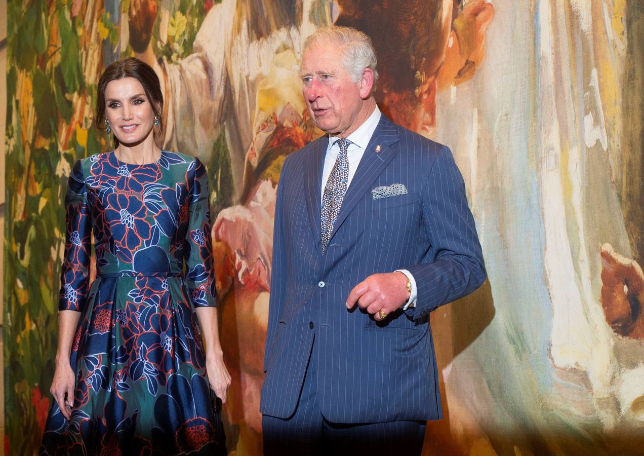 Fotos: La reina Letizia y el príncipe Carlos de Inglaterra inauguran exposición de Sorolla en la National Gallery