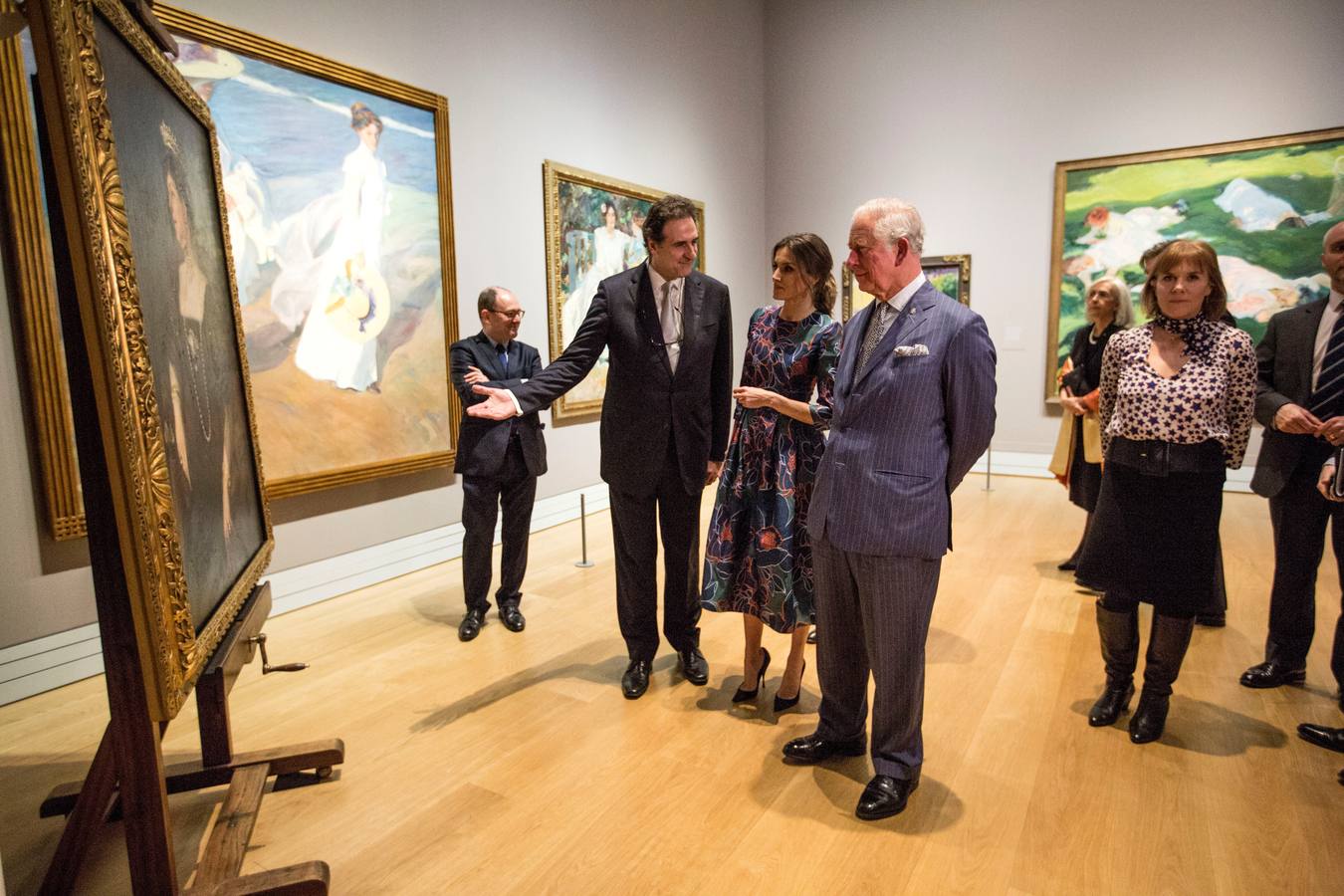 Fotos: La reina Letizia y el príncipe Carlos de Inglaterra inauguran exposición de Sorolla en la National Gallery