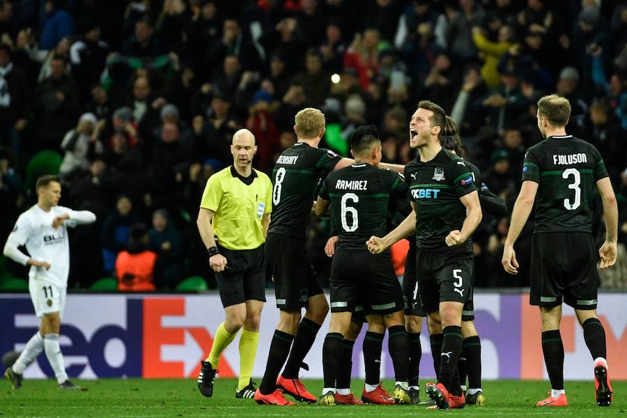 Estas son las fotos que deja el partido de vuelta de octavos de Europa League en el Estadio FC Krasnodar