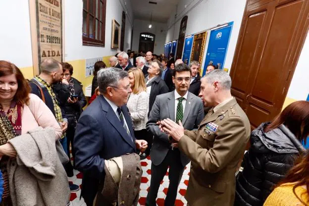 Inauguración de la exposición, ayer. 