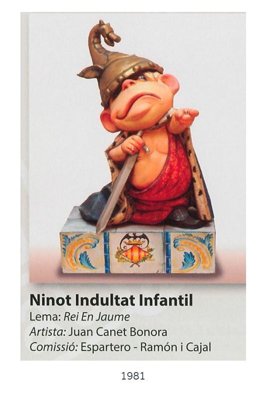 Conoce los ninot indultats infantiles de las Fallas desde 1963 hasta la actualidad. Las fotos de Junta Central Fallera muestran cómo han evolucionado los monumentos que se han salvado del fuego. 