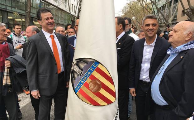 Acto de la celebración del centenario del Valencia CF.