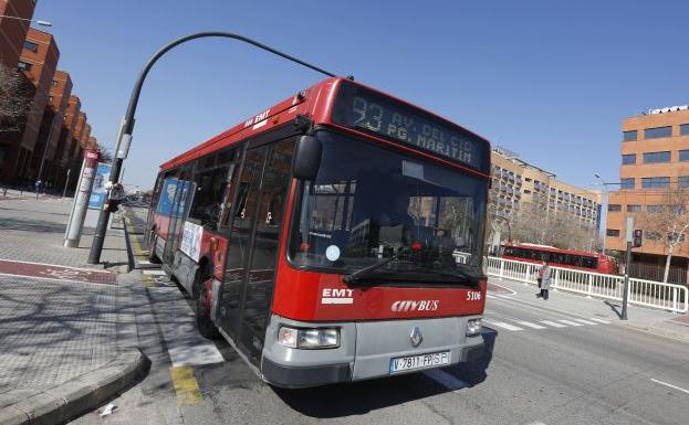 Autobús de la EMT de Valencia.