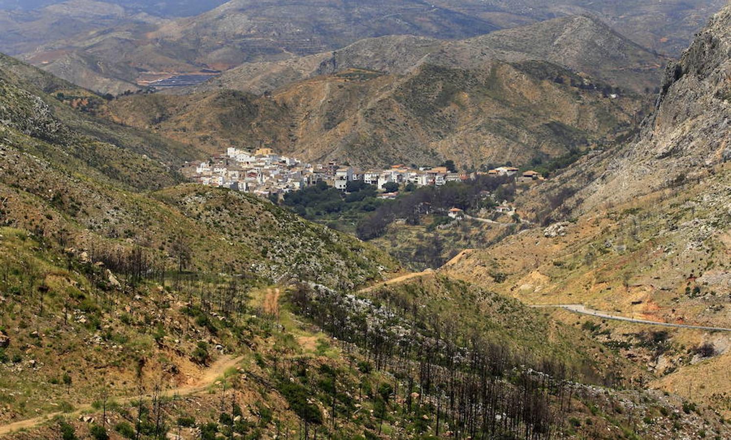 Fotos: Así quedó la localidad de Cortes tras el incendio