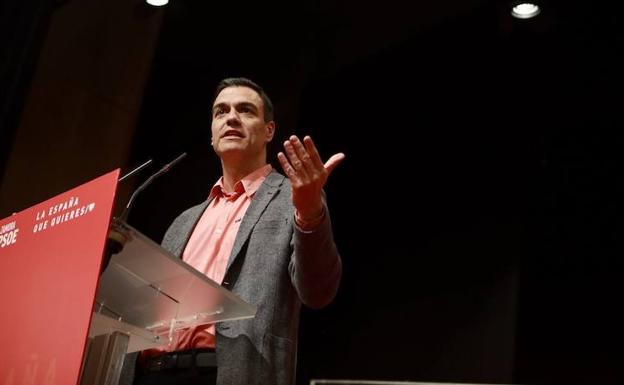 Sánchez interviene el miércoles en el acto en el que presentó sus 110 medidas electorales.