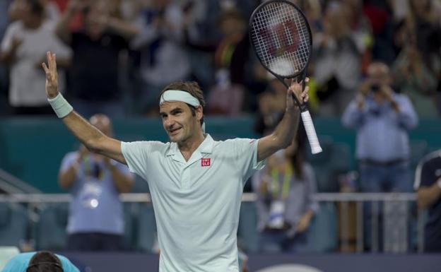 Roger Federer, en Miami. 