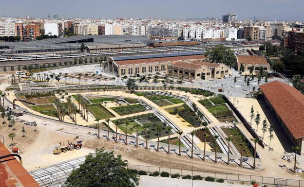 Obras en el Parque Central de Valencia 