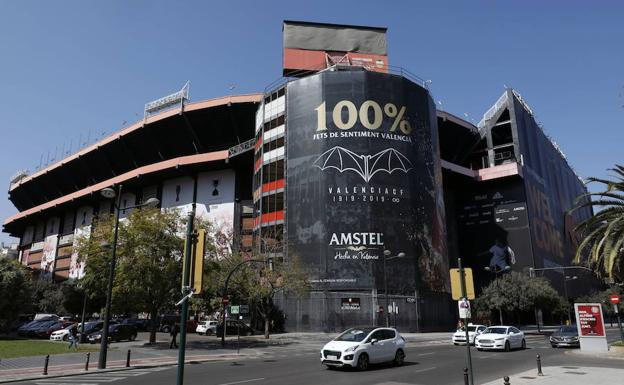 Estadio de Mestalla, donde se disputará el derbi el próximo domingo.