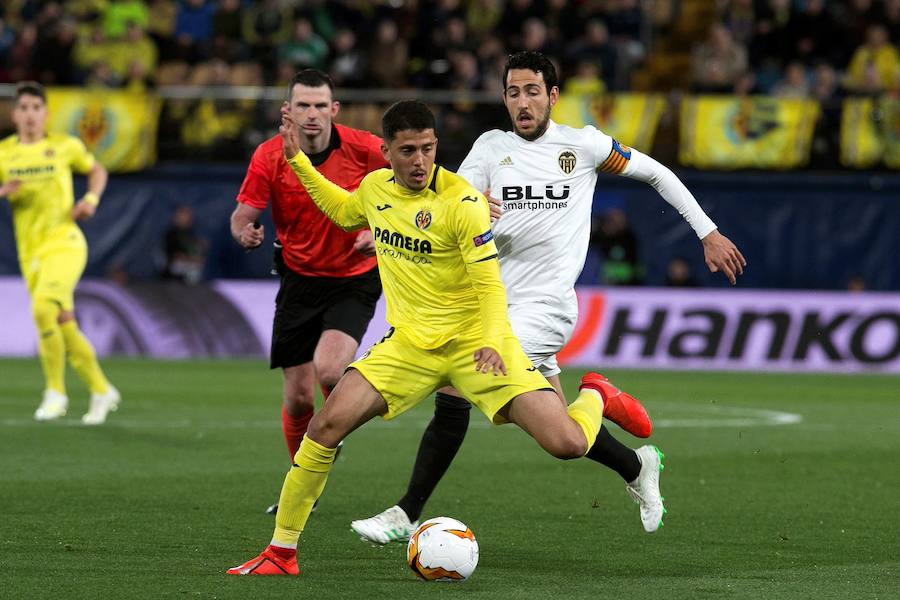 Las mejores fotos del partido de ida de cuartos de final de Europa League entre dos de los clubes de la Comunitat en el Estadio de la Cerámica