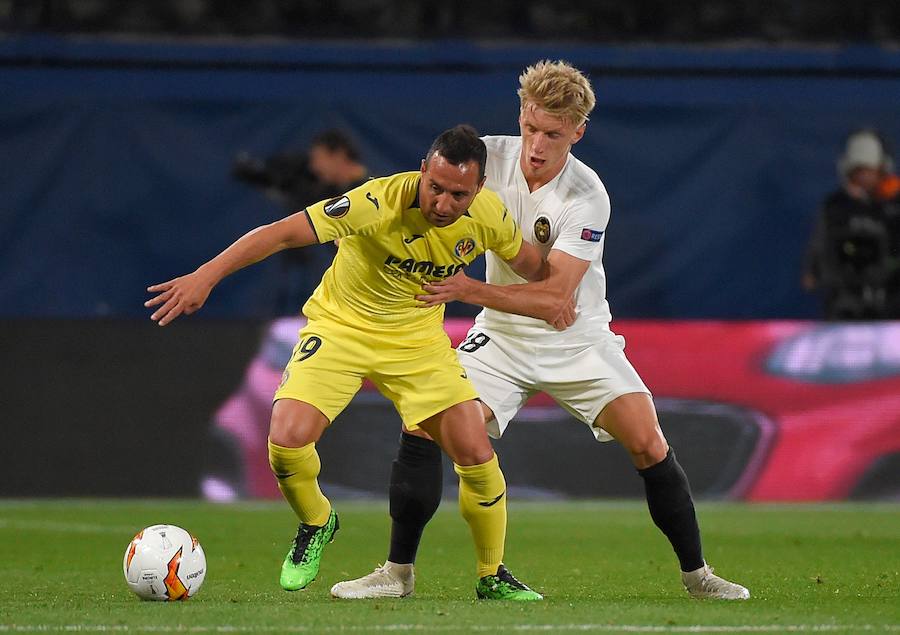 Las mejores fotos del partido de ida de cuartos de final de Europa League entre dos de los clubes de la Comunitat en el Estadio de la Cerámica