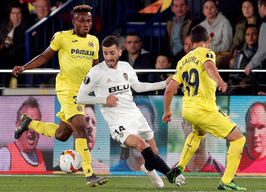 Las mejores fotos del partido de ida de cuartos de final de Europa League entre dos de los clubes de la Comunitat en el Estadio de la Cerámica