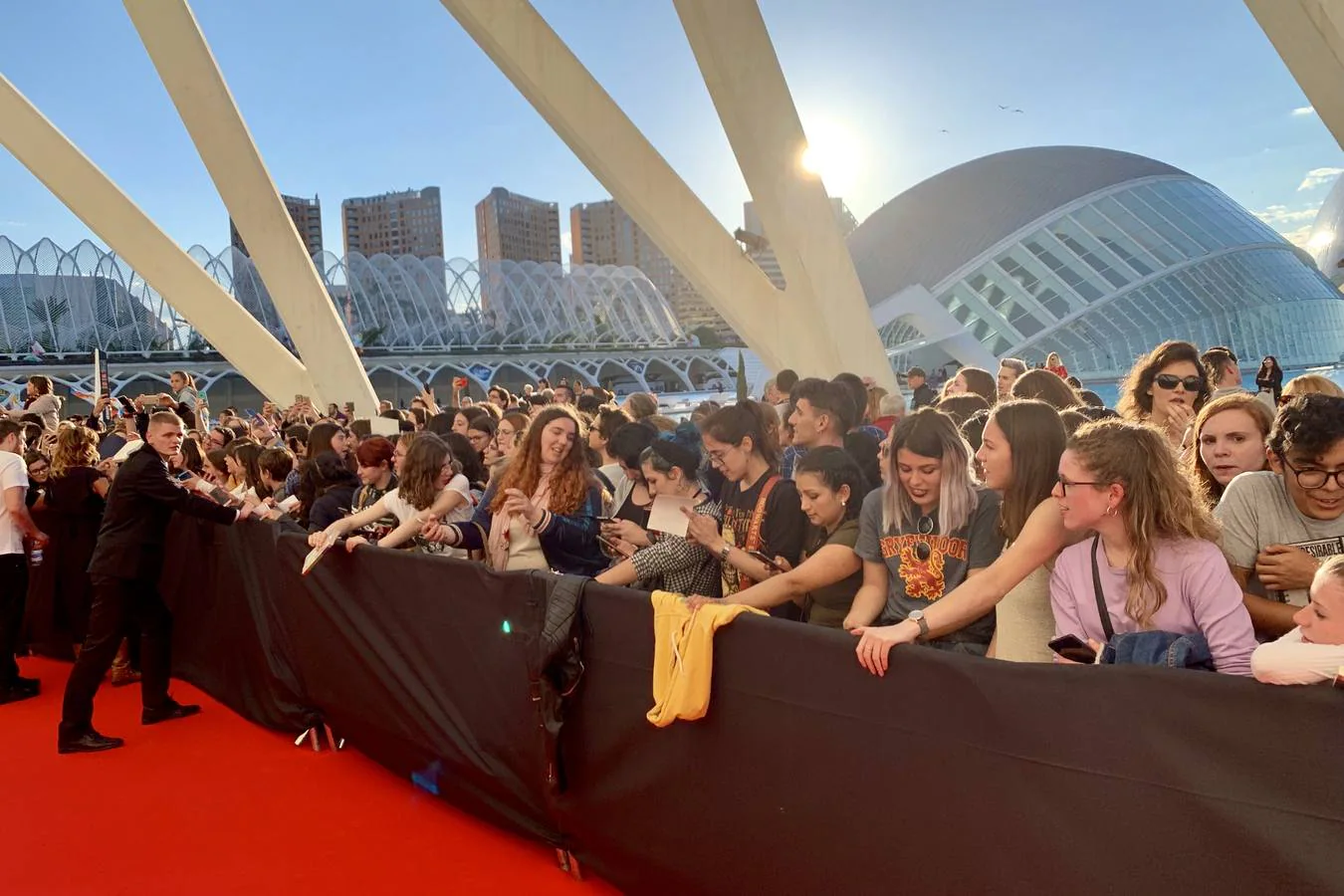 Alfombra roja de la inauguración oficial de la exposición de Harry Potter en Valencia en el Museo de las Ciencias Príncipe Felipe, en la Ciudad de las Artes y las Ciencias. 