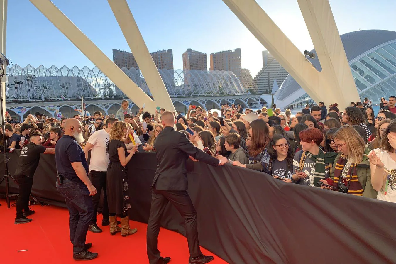 Alfombra roja de la inauguración oficial de la exposición de Harry Potter en Valencia en el Museo de las Ciencias Príncipe Felipe, en la Ciudad de las Artes y las Ciencias. 