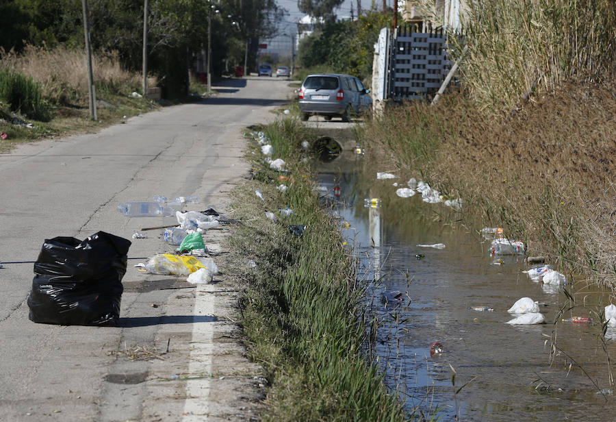 El recinto en el que ayer se congregaron cerca de 20.000 jóvenes ha despertado hoy con miles de botellas y bolsas de plástico en el suelo. Los operarios de la organización trabajaban para retirar toda la cantidad de basura que se extendía a los caminos de acceso al lugar en el que se celebraron las paellas universitarias. Incluso alguna acequia cercana también presentaba botellas y bolsas en sus aguas.