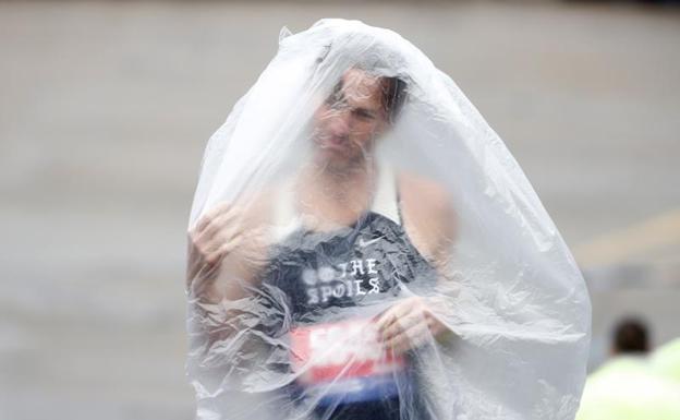 El Maratón de Boston 2019 ha estado marcado por la lluvia.