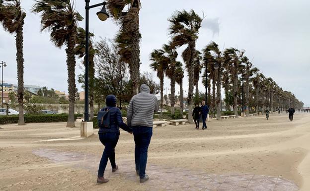 Mal tiempo en Valencia. 