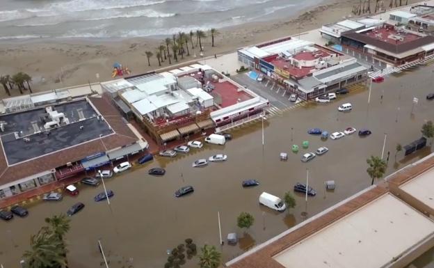 Los efectos del temporal en Xàbia vistos desde el aire