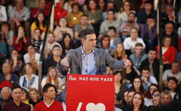 Horario del mitin del PSOE en Valencia: Pedro Sánchez en el Parque Central