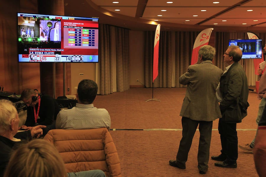 Fotos: Así espera Ciudadanos los resultados de las elecciones del 28-A