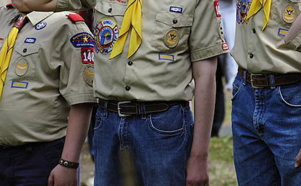 Jóvenes Boy Scouts en Estados Unidos. 