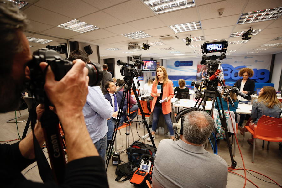 Fotos: Así espera el PP los resultados de las elecciones del 28A