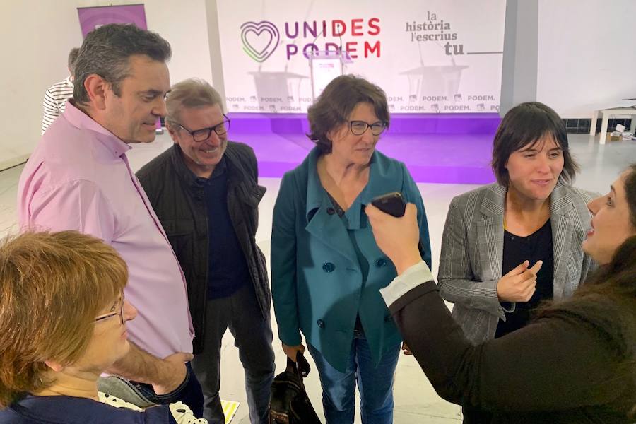 Fotos: Así espera Unidas Podemos los resultados de las elecciones del 28-A