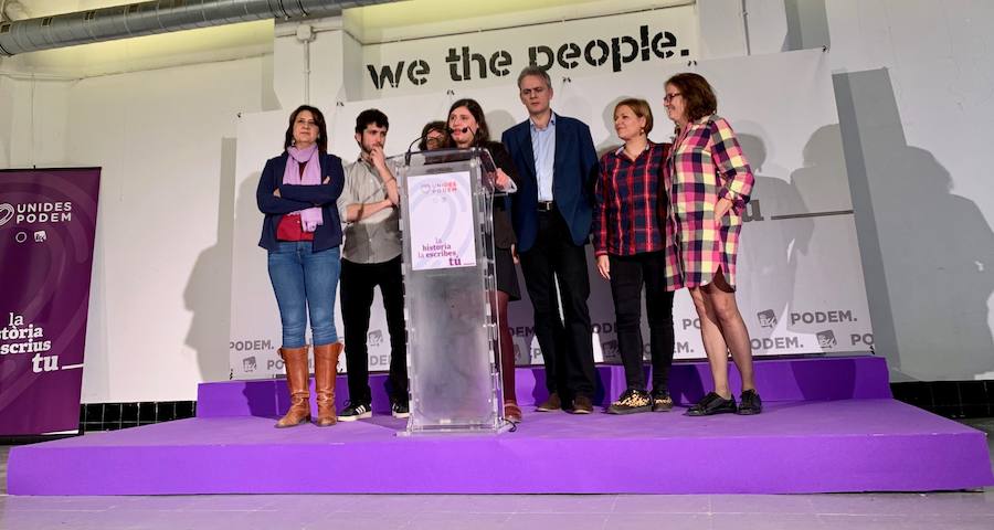 Fotos: Así espera Unidas Podemos los resultados de las elecciones del 28-A