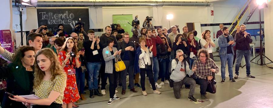 Fotos: Así espera Unidas Podemos los resultados de las elecciones del 28-A