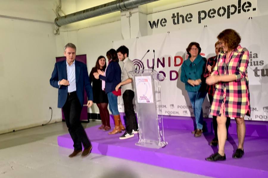 Fotos: Así espera Unidas Podemos los resultados de las elecciones del 28-A