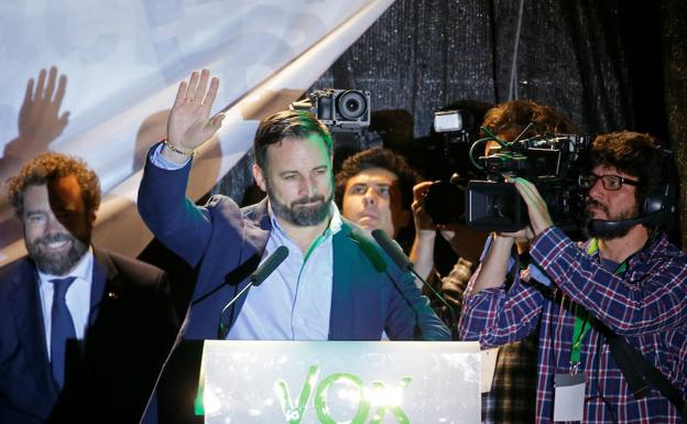 Santiago Abascal tras conocerse los resultados electorales
