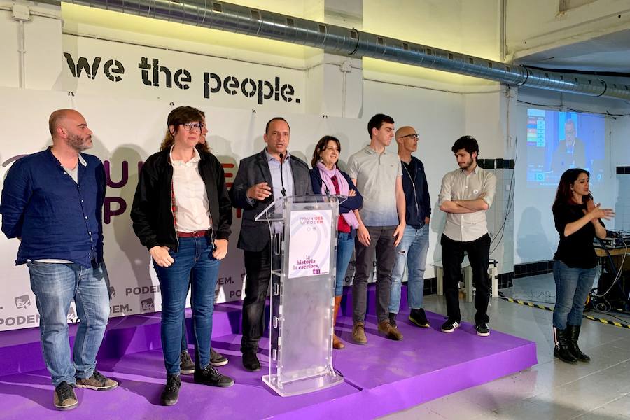 Fotos: Así espera Unidas Podemos los resultados de las elecciones del 28-A