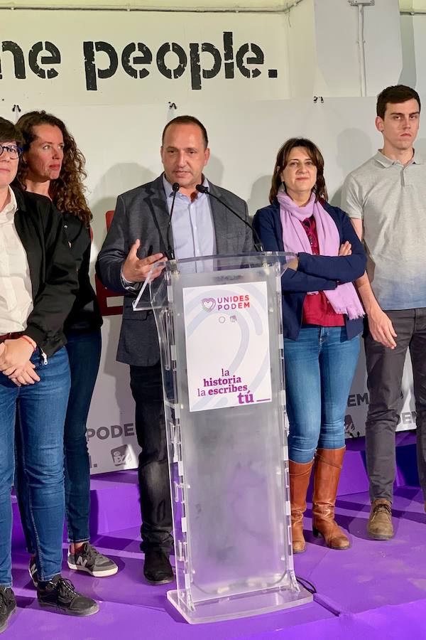 Fotos: Así espera Unidas Podemos los resultados de las elecciones del 28-A