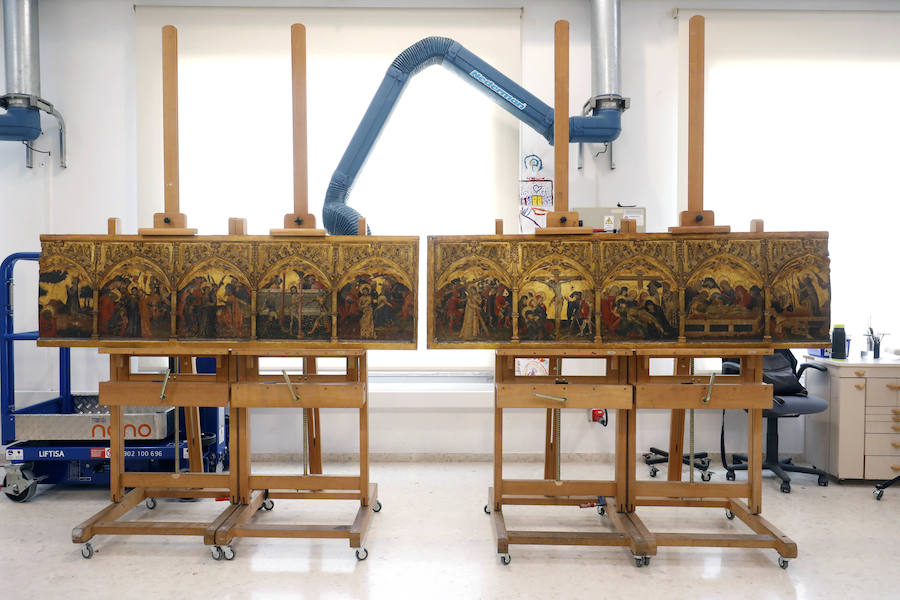 Fotos: Predela del Centenar de la Ploma, antes de su restauración