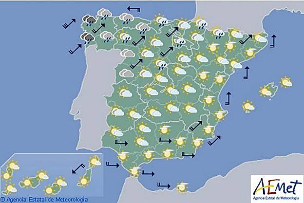 Previsión para el jueves. 