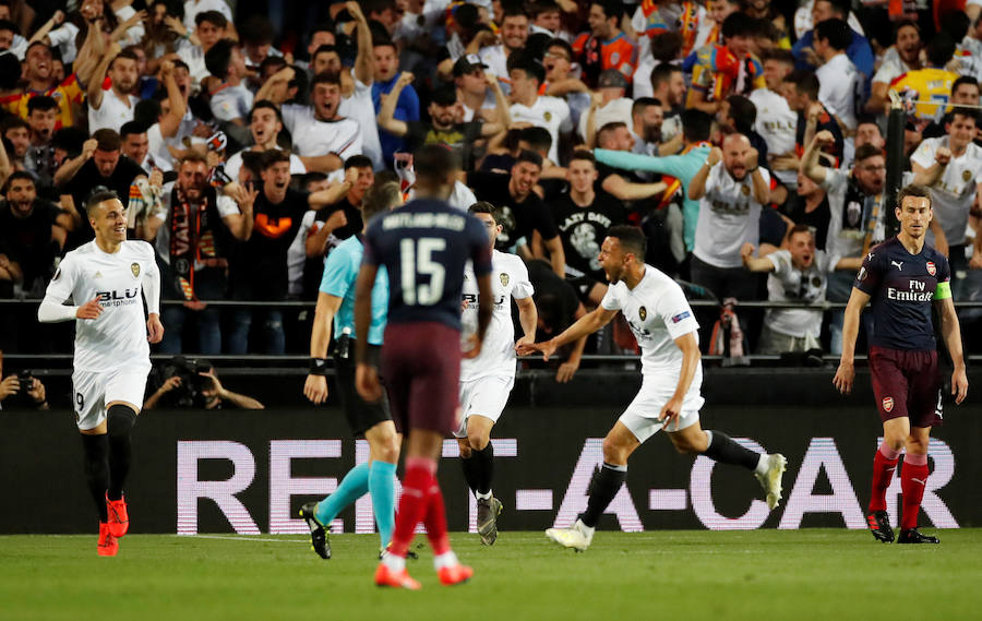 Las mejores fotos del partido de vuelta de semifinales de Europa League disputado en Mestalla