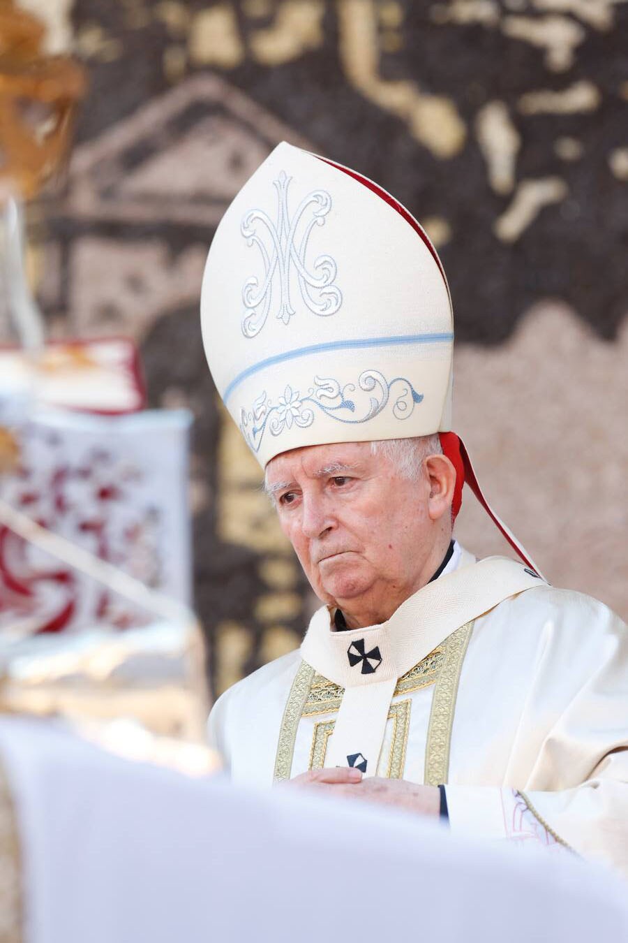 Traslado de la Mare de Déu, la Virgen de los Desamparados, en 2019. Un momento del traslado entre la basílica y la catedral de Valencia, celebrado después de la Misa de Infantes (en la imagen).