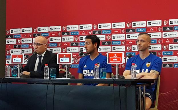 Parejo y Jaume en la rueda de prensa previa a la final de Copa.