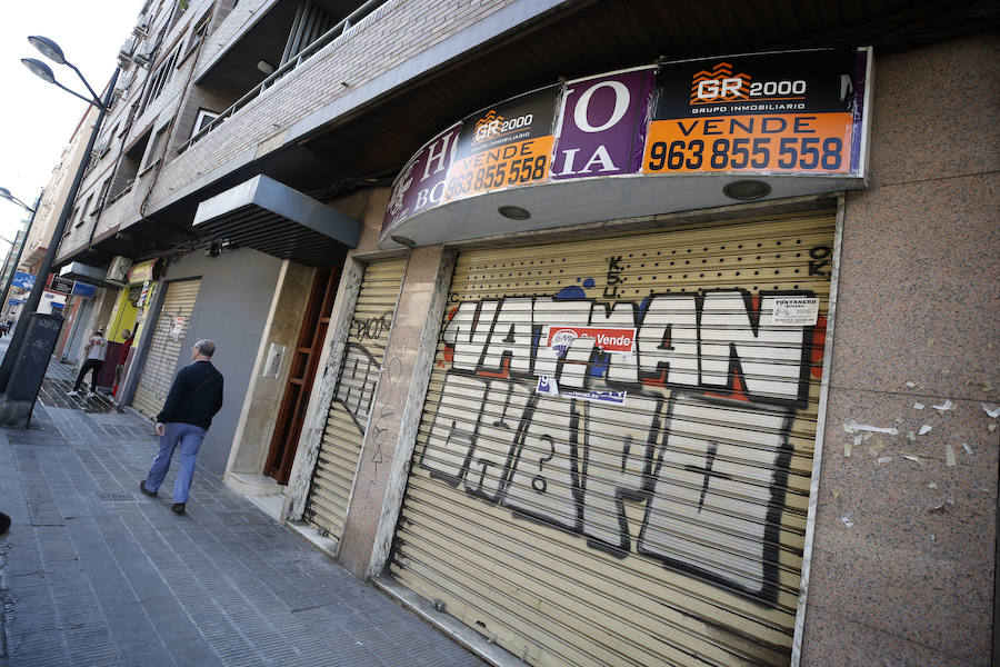 Fotos: Cierre de negocios y comercios en Valencia
