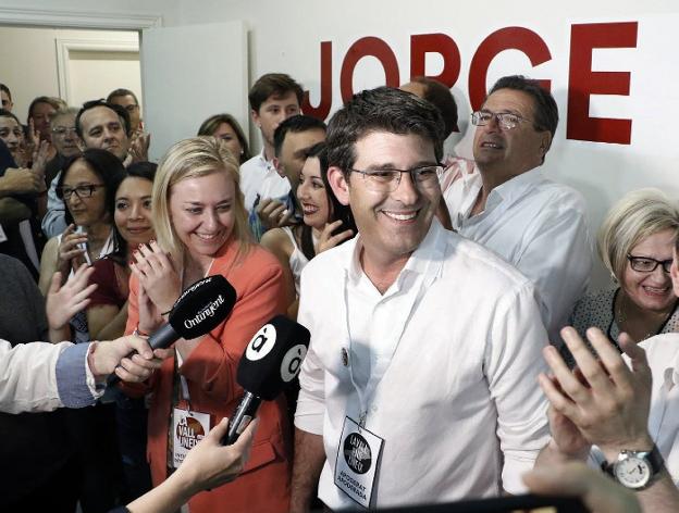 Jorge Rodríguez, durante la noche electoral. 