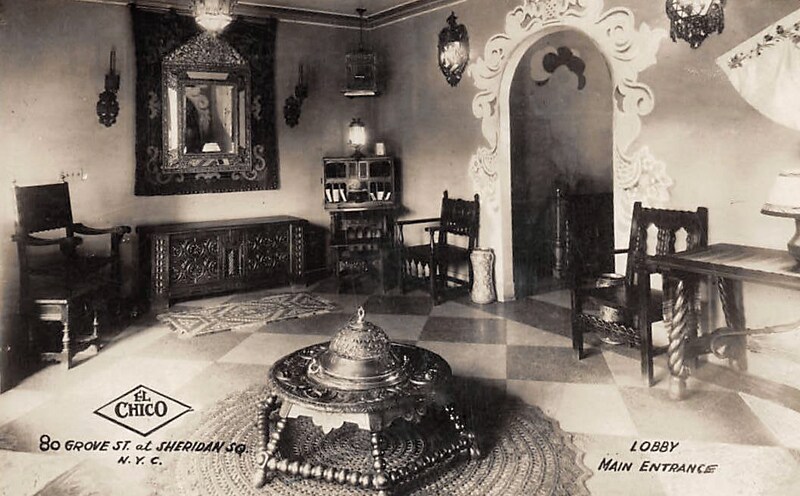 Postal del restaurante español El Chico, 1934. Ebay.