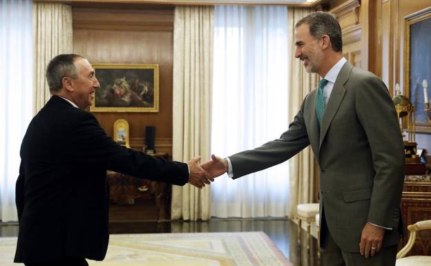 Joan Baldoví se ha reunido hoy con Felipe VI. 