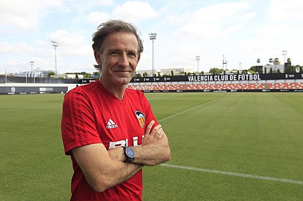 José María Sanz, en el Antoni Puchades de la ciudad deportiva de Paterna. 