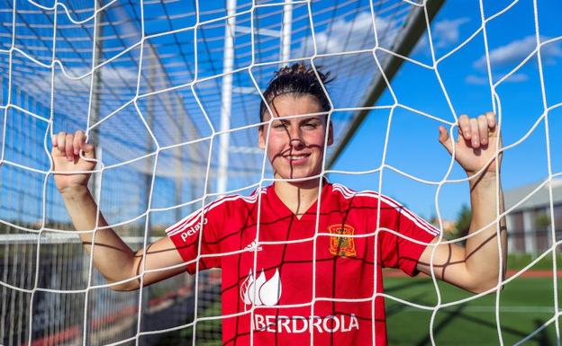 Lucía García, la benjamina de la selección. 