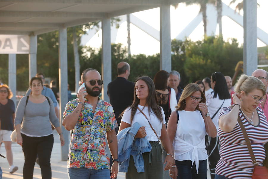 El cantante Juan Luis Guerra pasa por Valencia con su gira 'Literal', con la que repasará en directo sus grandes éxitos. Los valencianos han acudido a su cita con el artista dominicano, a las a las 21.30h de este viernes 21 en el Auditorio Marina Sur.