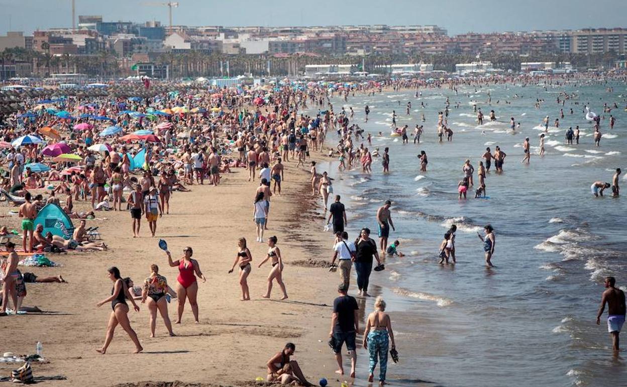 Playa de Valencia, este fin de semana. 